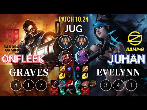 SB OnFleek Graves vs OZ Juhan Evelynn Jungle - KR Patch 10.24