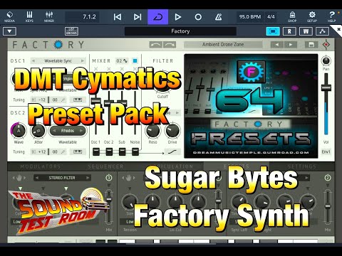 Factory Synth by Sugar Bytes - New DMT Cymatics Preset Pack - Let's Check it Out in Cubasis 3