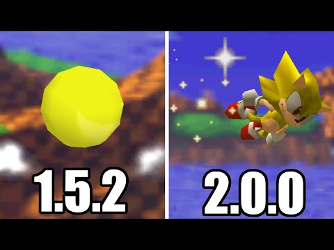 SMASH REMIX 2.0.0 vs 1.5.2  - Super Sonic Moveset Comparison Before & After