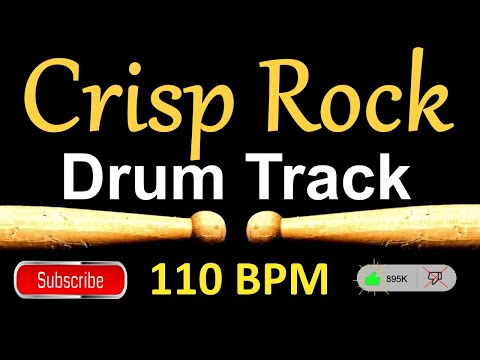 Crisp Rock Drum Track - 110 BPM Drum Tracks for Bass Guitar Beat Instrumental Drums Beat 🥁 337