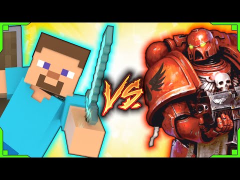 Could MINECRAFT STEVE Survive in Warhammer 40k?