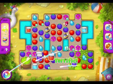 GardenScapes Level 3169 no boosters (18 moves)