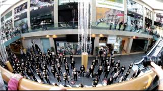 Flash mob - Merseyside Rock Choir  Perform Dancing in the Street at Liverpool Met Quarter