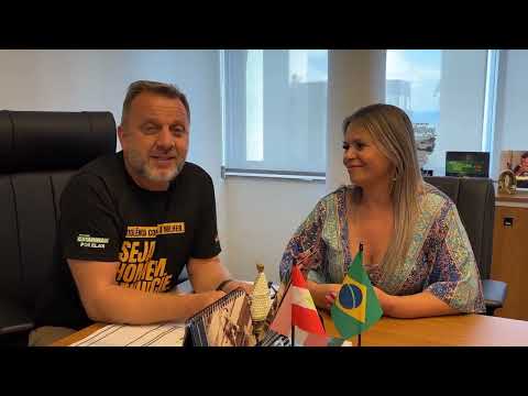 A vereadora Gringa, de Alto Bela Vista, esteve na Secretaria de Infraestrutura de Santa Catarina em