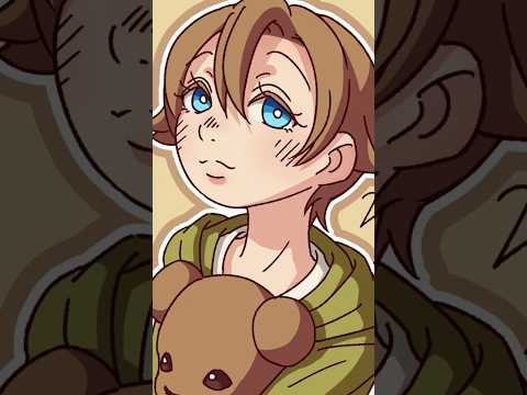 テディベアと少年 #イラストメイキング #drawing