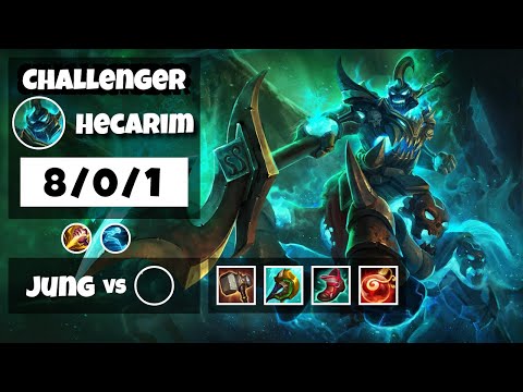 Hecarim vs Lee Sin KOREAN Challenger JUNGLE (8/0/1) - v11.13
