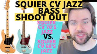 Video thumbnail for Squier Classic Vibe 70's Jazz Bass vs  Squier Classic Vibe 60's Jazz Bass - Jazz Bass Shootout by cheers.com.au