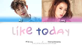 MJ (Astro) & Lucy (Weki Meki) - Like Today (오늘처럼) (Color Coded Lyrics Eng/Rom/Han)