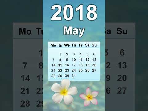 May 2018 Calendar