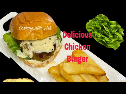 Quick And Easy Chicken Burger With A Twist #chickenburgerpatties #chickenburgerrecipe