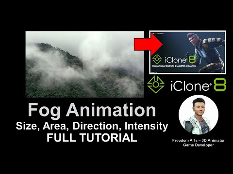 iClone 8 Fog 3D Animation - Wind Direction + Color + Area + Intensity - Full Tutorial 3D Animation