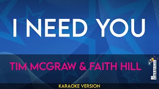 I Need You - Tim McGraw &amp; Faith Hill (KARAOKE)