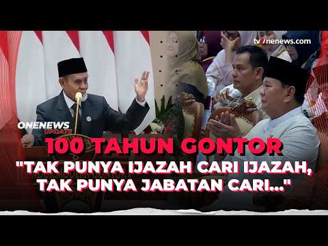 Kiai Hasan Lempar Sindiran Bikin Prabowo Tertawa dan Hadirin Bertepuk Tangan | OneNews Update