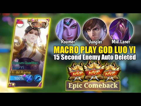 LUO YI 1 VS 5 ENEMIES !! This is Luo Yi True Passive Play | Luo Yi Top 1 Global 2022 - MLBB