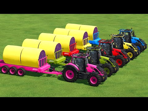 HARVEST, LOAD & MAKE LAVENDER BALES WITH VALTRA TRACTORS & JOHN DEERE HARVESTERS - FS22