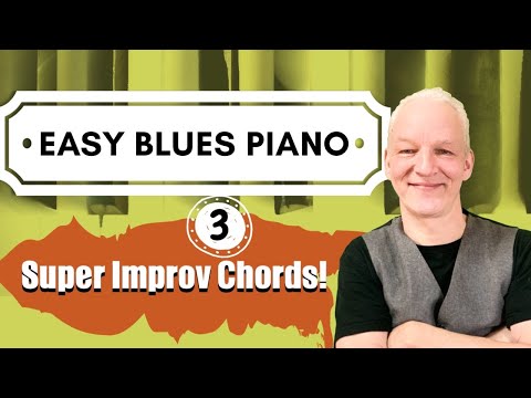 Easy Blues Piano Lesson 3, improvising on extended chords
