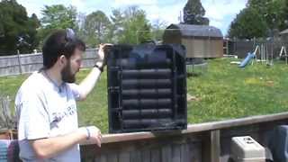 How to build a portable solar air heater with built in solar panel powered fan