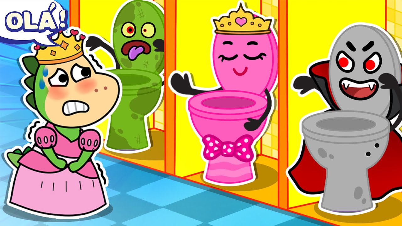 😰 Oh-oh! Sparkle Precisa do Penico 🚽 Batalha da Princesa Zumbi 🧟👑 Histórias para Crianças