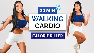 20 MIN POWER WALKING WORKOUT for Fat Burn | Standing HIIT Full Body Cardio
