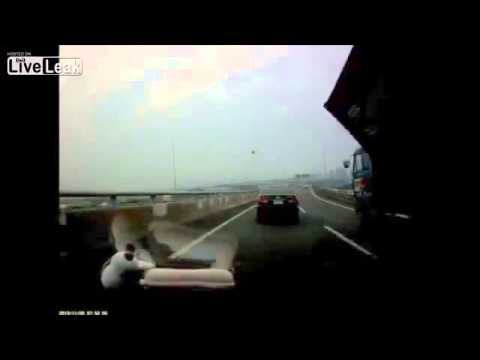 Want to experience a Shipping Container falling on your car