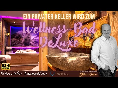 Privater Wellness Keller im ChaletStyle mit Altholz- und Alm- Flair 🦌 ein Badezimmer zum Entspannen🥂
