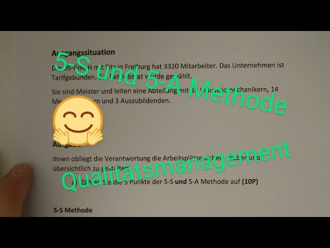 Qualitätsmanagement | QM | 5S und 5A Methode | Dave Seller