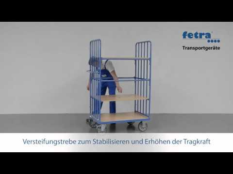 Video: Boden für Etagenwagen 1000 x 700 - Zubehör -mit 1 Paar Auflagewinkel