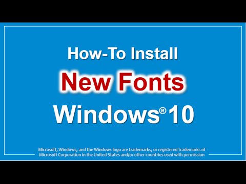 How to Install Fonts in Windows 10
