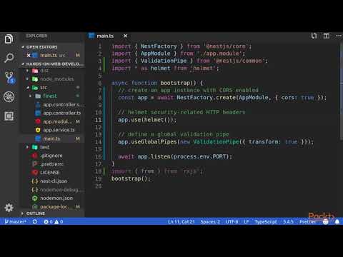 Hands On Web Development with TypeScript and Nest js Setting up the Project | packtpub com