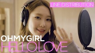 Oh My Girl – Hello Love ( 너의 귓가에 안녕 ) | Line Distribution (Color Coded)