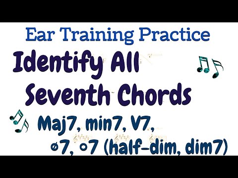 Ear Training Practice - Identify M7, m7, V7, half dim 7, dim7 Chords