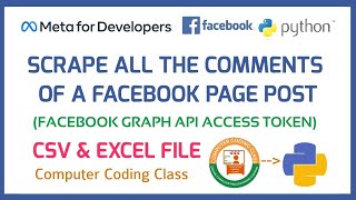 How to Extract Facebook Comments to Excel using Python | How to Get All Comments on Facebook