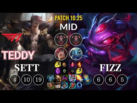 T1 Teddy Sett vs Fizz Mid - KR Patch 10.25
