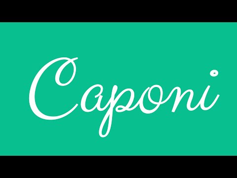 Learn how to Write the Name Caponi Signature Style in Cursive Writing