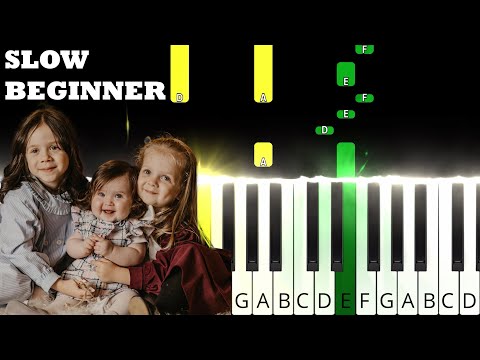 A venit Isus | Kate, Tessa & Emma Repede | SLOW BEGINNER PIANO TUTORIAL + SHEET MUSIC by Andantino