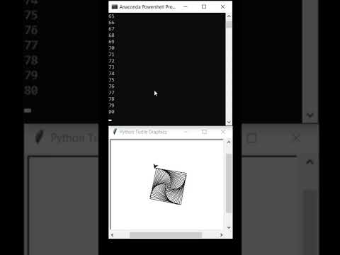 Python Turtle Square Spiral Tutorial Part 2