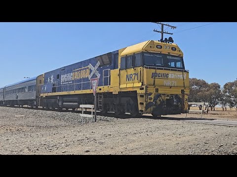 5AM8 JBRE The Overland (NR71), Adelaide to Melbourne, 1445, 20/2/25, Vectis VIC