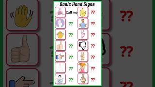 Basic Hand Signs #hand #signs #english #learnenglish