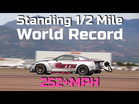 1/2 MILE WORLD RECORD!!! | ETS GTR GOES 252+MPH | ENGLISH RACING AND EXTREME TURBO SYSTEMS