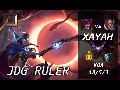 【JDG Ruler】 XAYAH vs LUCIAN - KR Master Patch 13.10