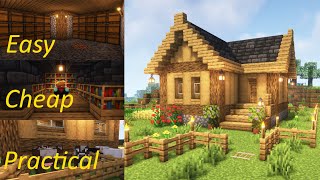 Minecraft | How to make a Starter Survival House( Easy to Build , Practical) | Minecraft Tutorial