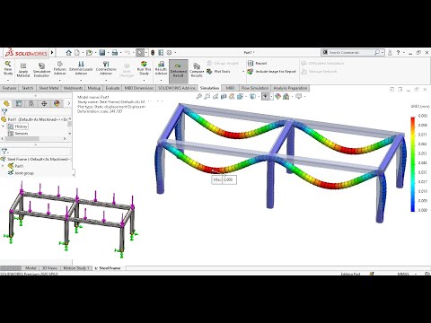 Steel Structure design and analysis  |Solidworks Simulation -165