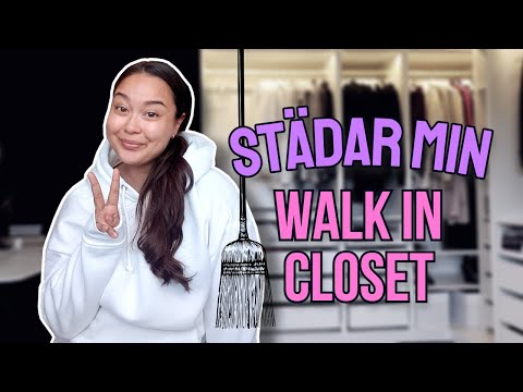 JAG STÄDAR MIN WALK IN CLOSET! (Städa med mig)