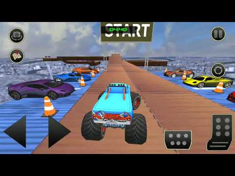 Impossible Tracks Car Stunt Race Police Chase 3D | Level 4, Blue Car | Gameplay Android #1