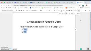 Checkboxes in Google Docs