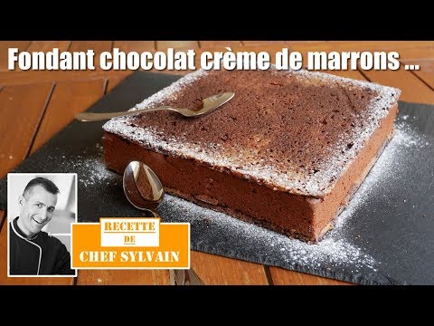 Fondant au chocolat et crème de marrons avec craquelin