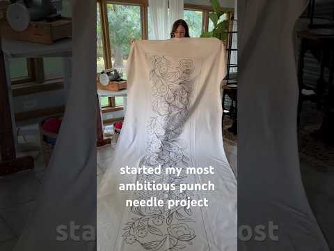 10ft Long Punch Needle Rug! #diy #punchneedle