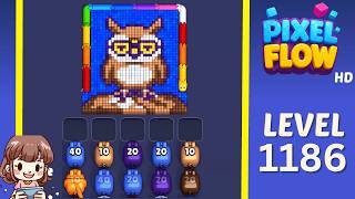 Pixel Flow Level 1186 Solution Walkthrough