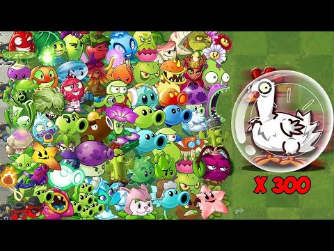 Pvz 2 Challenge - All Plants Vs 99 Black Chicken on Hamster Ball