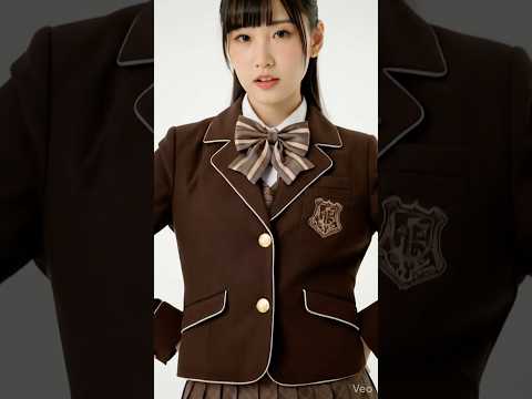 酒紅色系制服褐色格子裙
